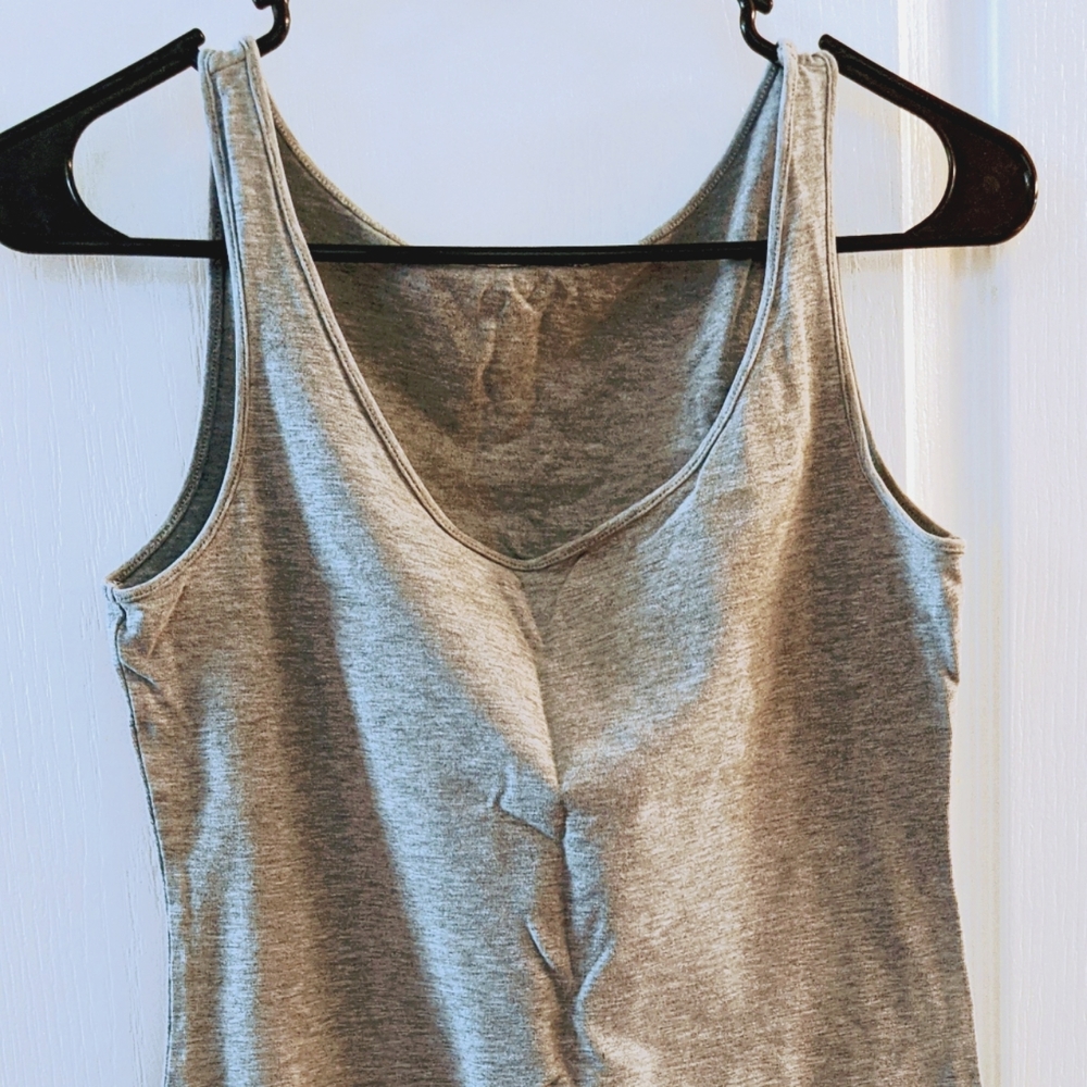 Ladies gray tank top